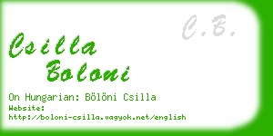csilla boloni business card